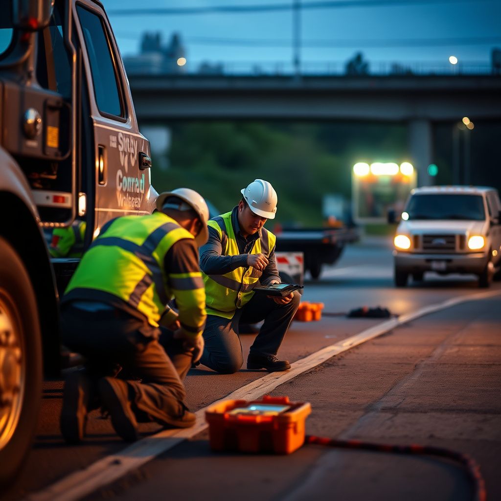 Close-up of a clean tow truck winch and steel cable, ready for vehicle recovery in Menomonee Falls